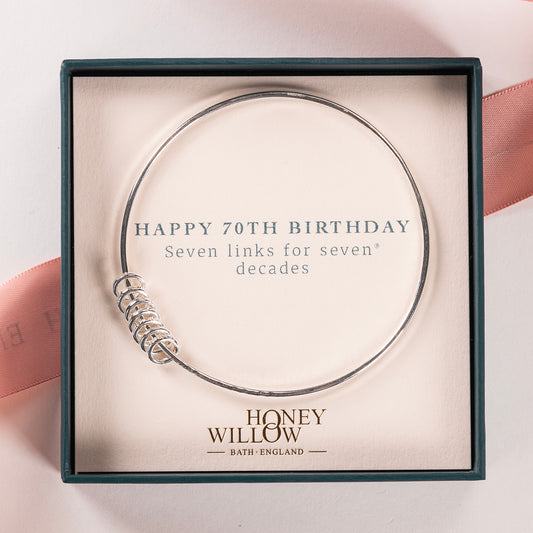 70th birthday bangle