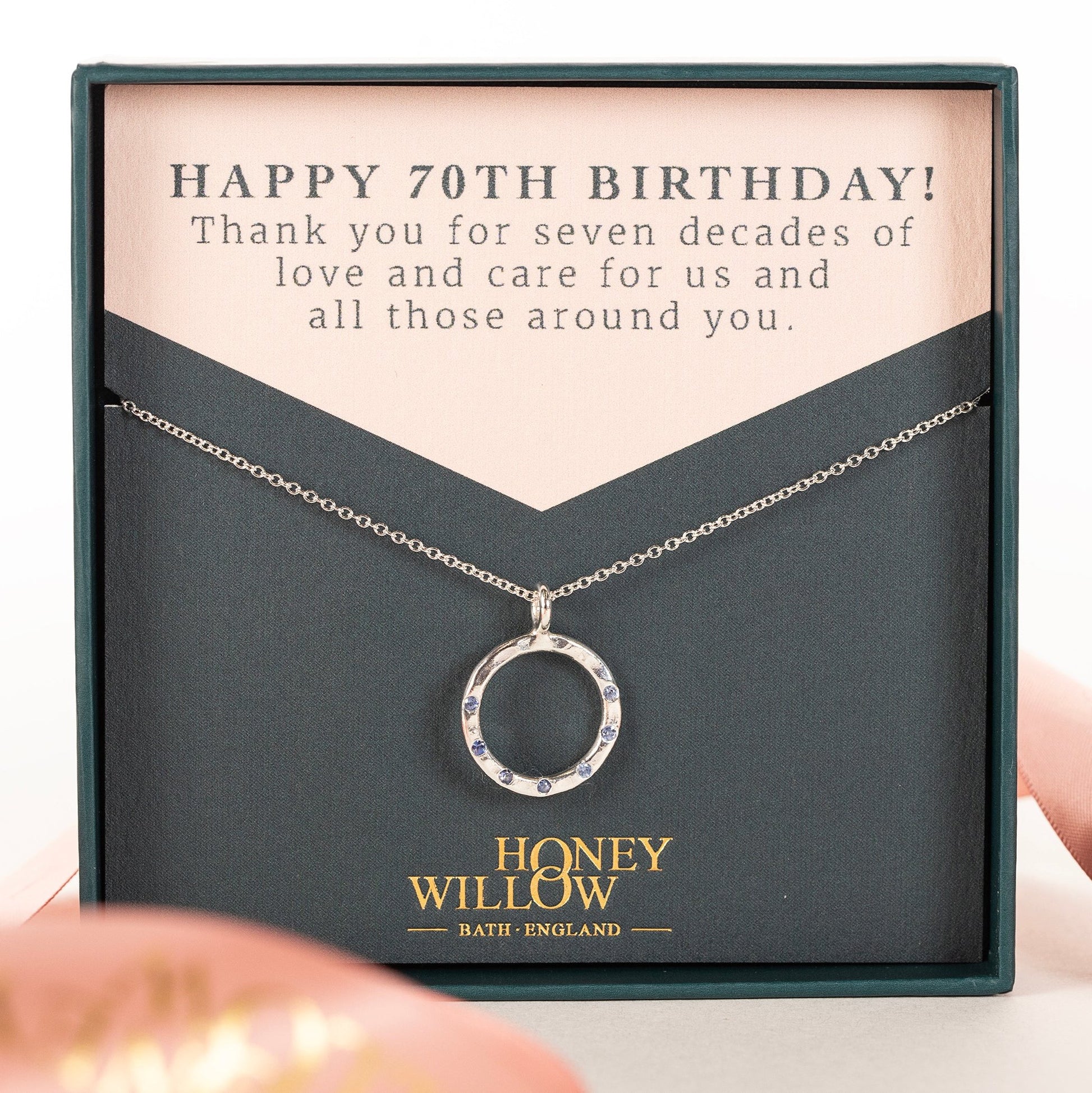 70th birthday necklace