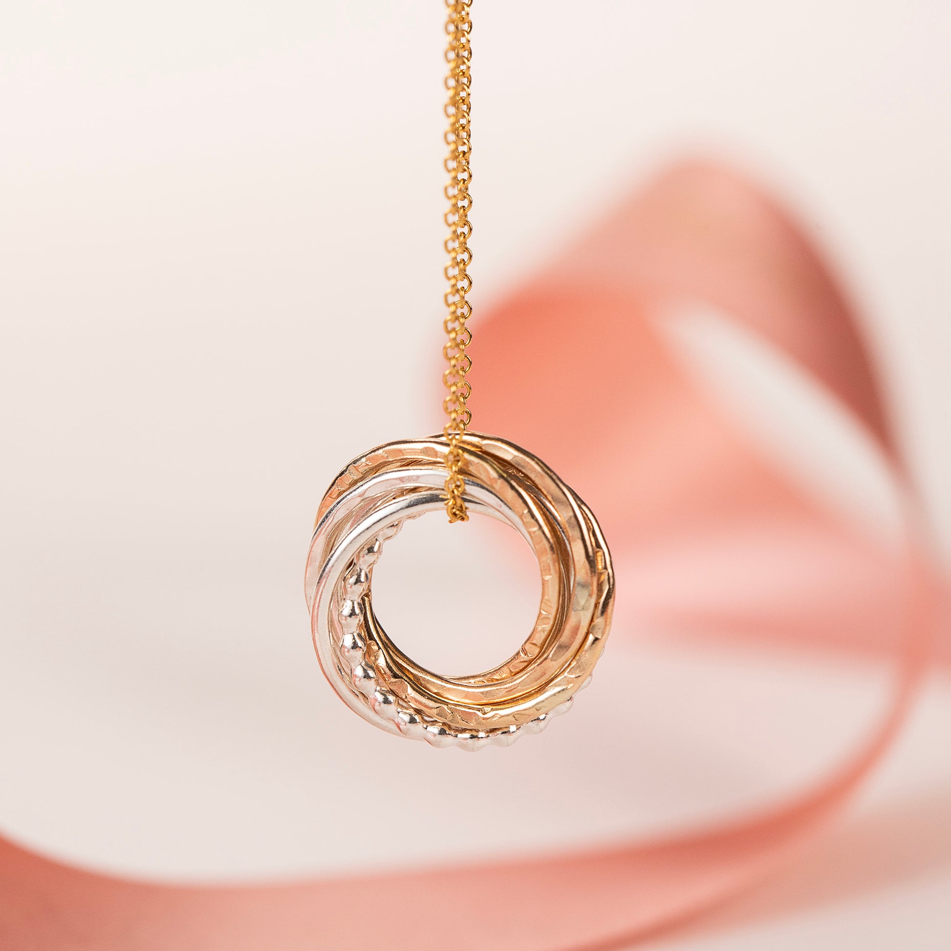 7th Anniversary Necklace - The Original 7 Rings for 7 Years Necklace - – Honey Willow - handmade jewellery