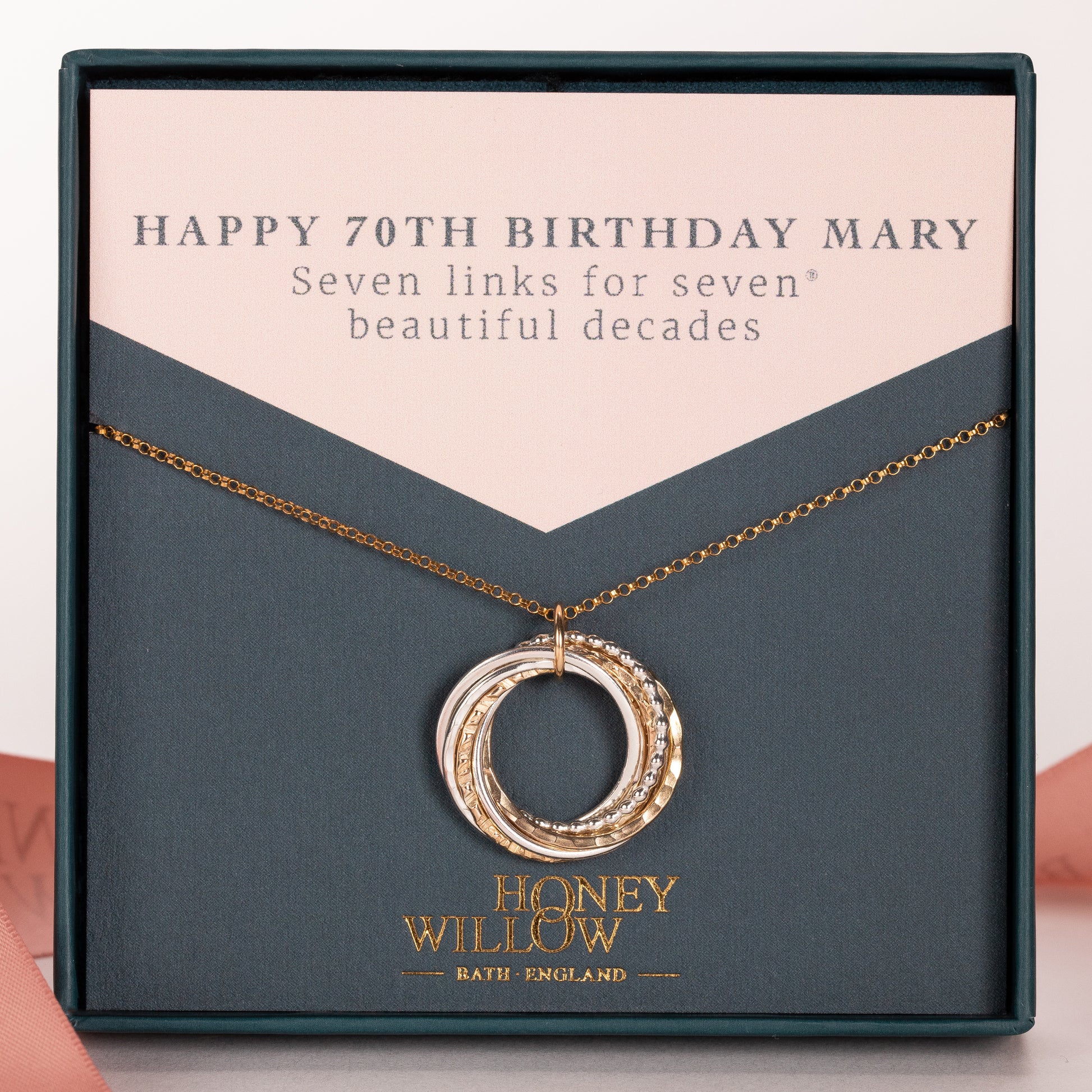 70th birthday necklace