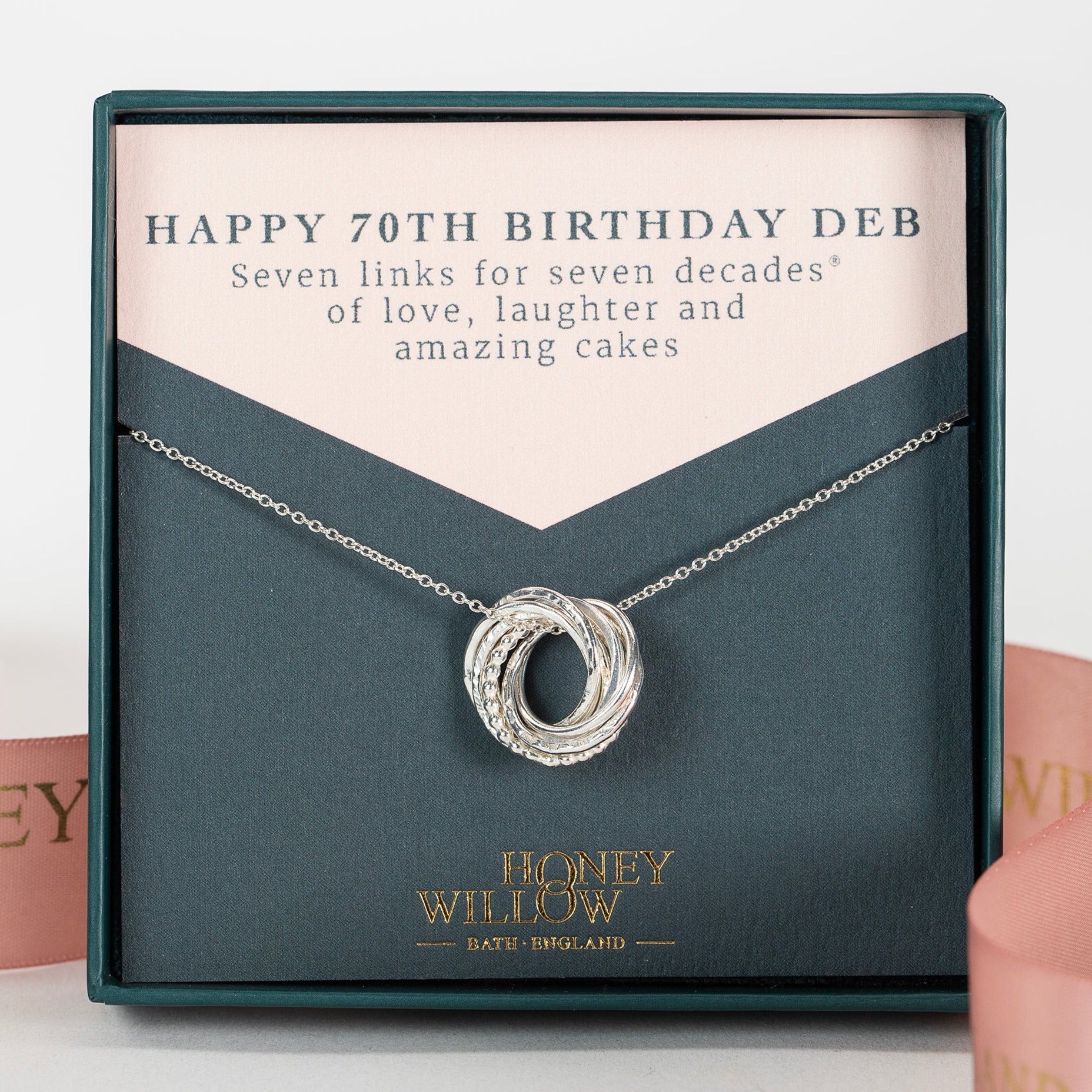 70th birthday necklace