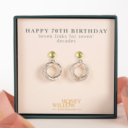 70th birthday earrings