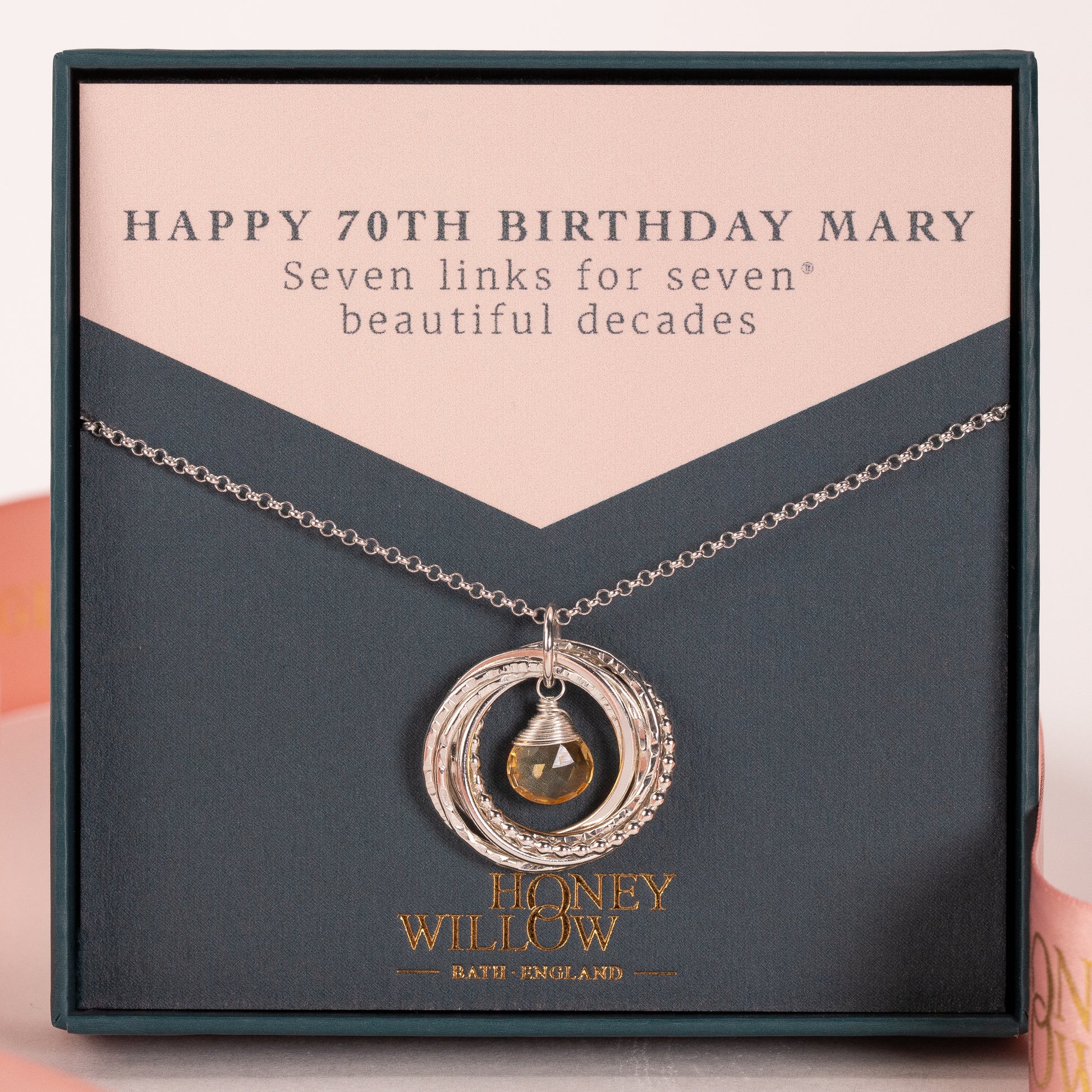 70th birthday birthstone necklace
