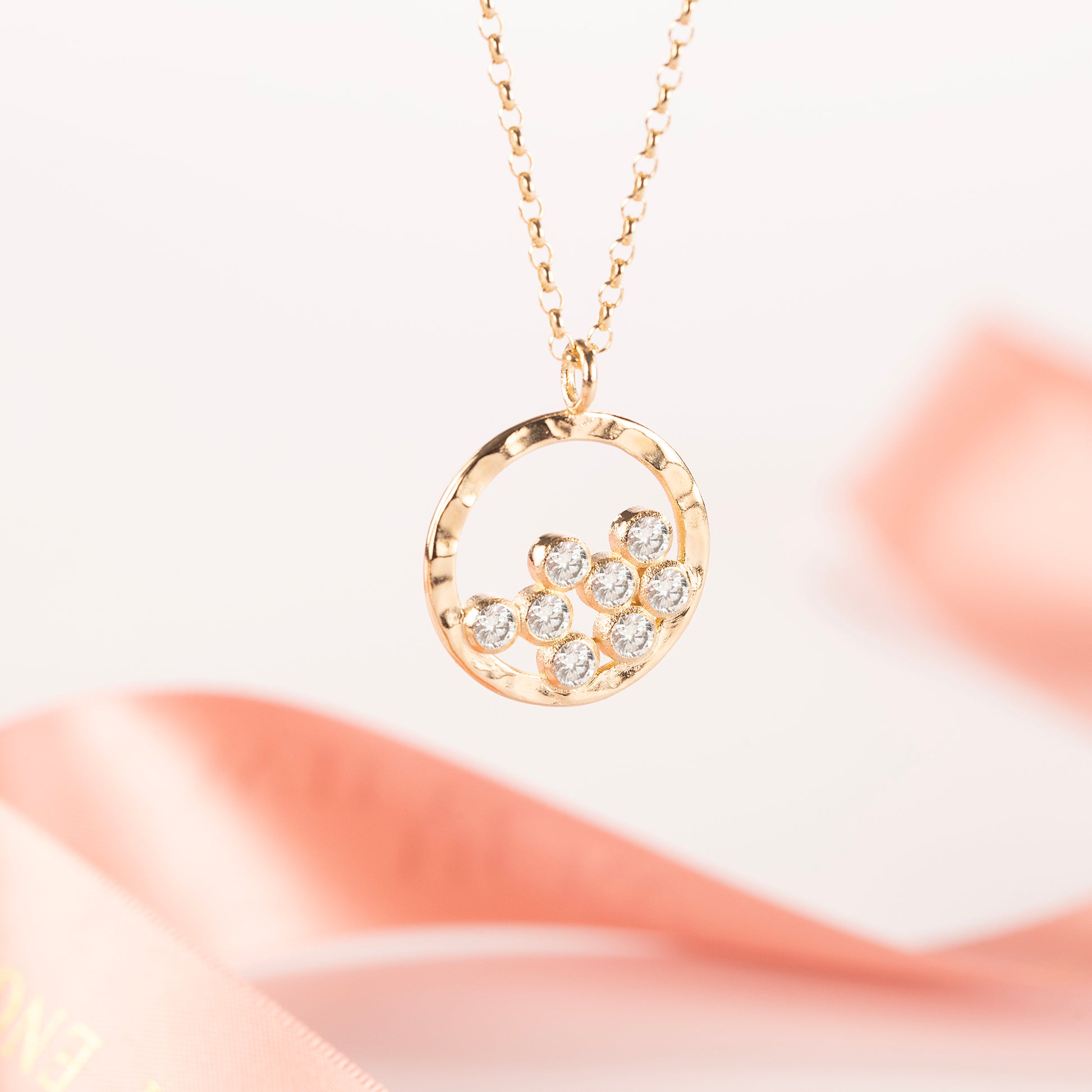 80th Birthday Necklace - 8 Diamonds for 8 Decades - 9kt Gold & Lab Grown Diamonds