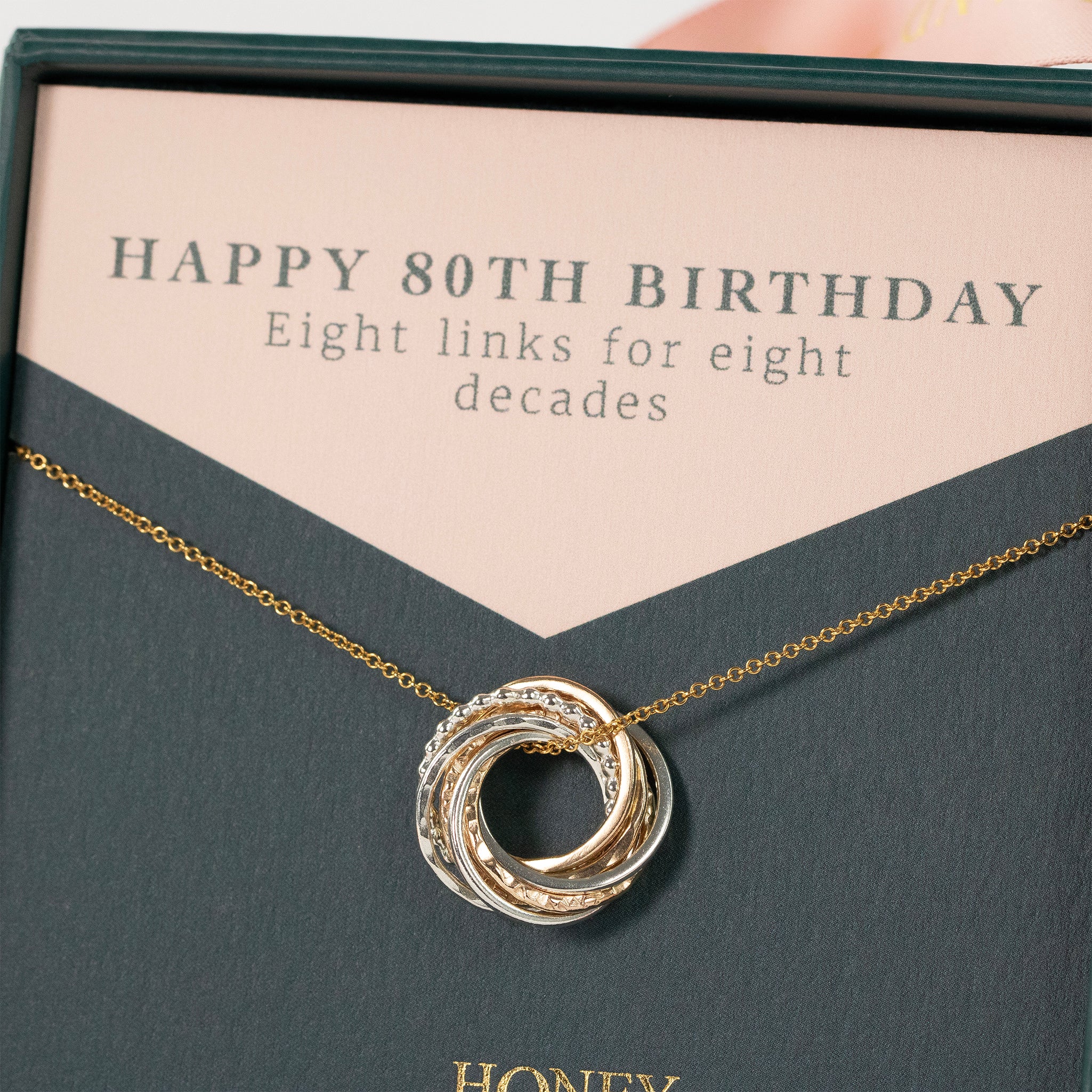 Carrie Elspeth Bracelet 'Happy 80th Birthday' Sentiment Gift Card