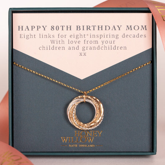 80th birthday necklace