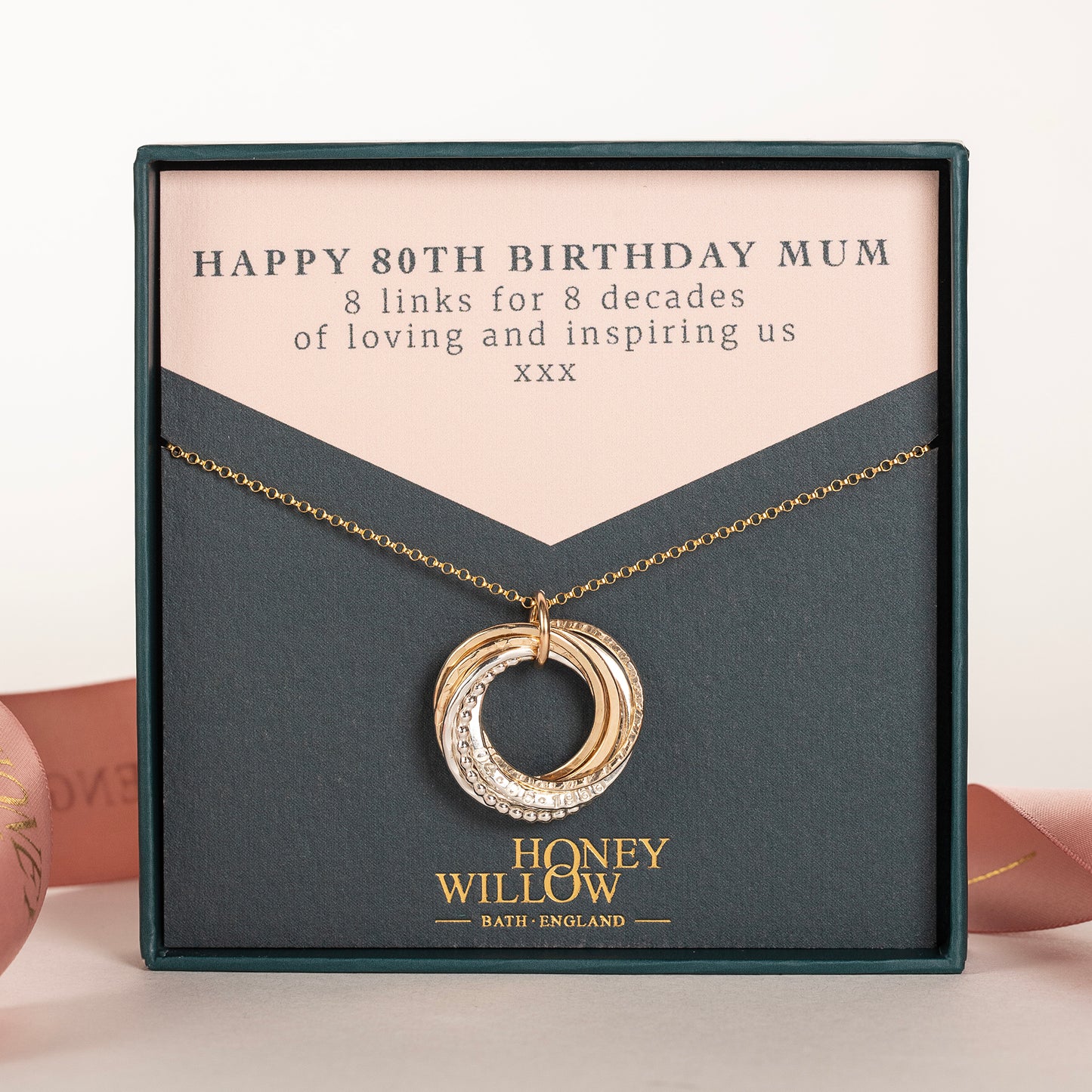 personalised 80th necklace