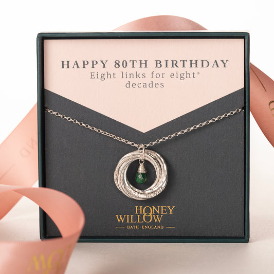 personalised 80th birthday necklace