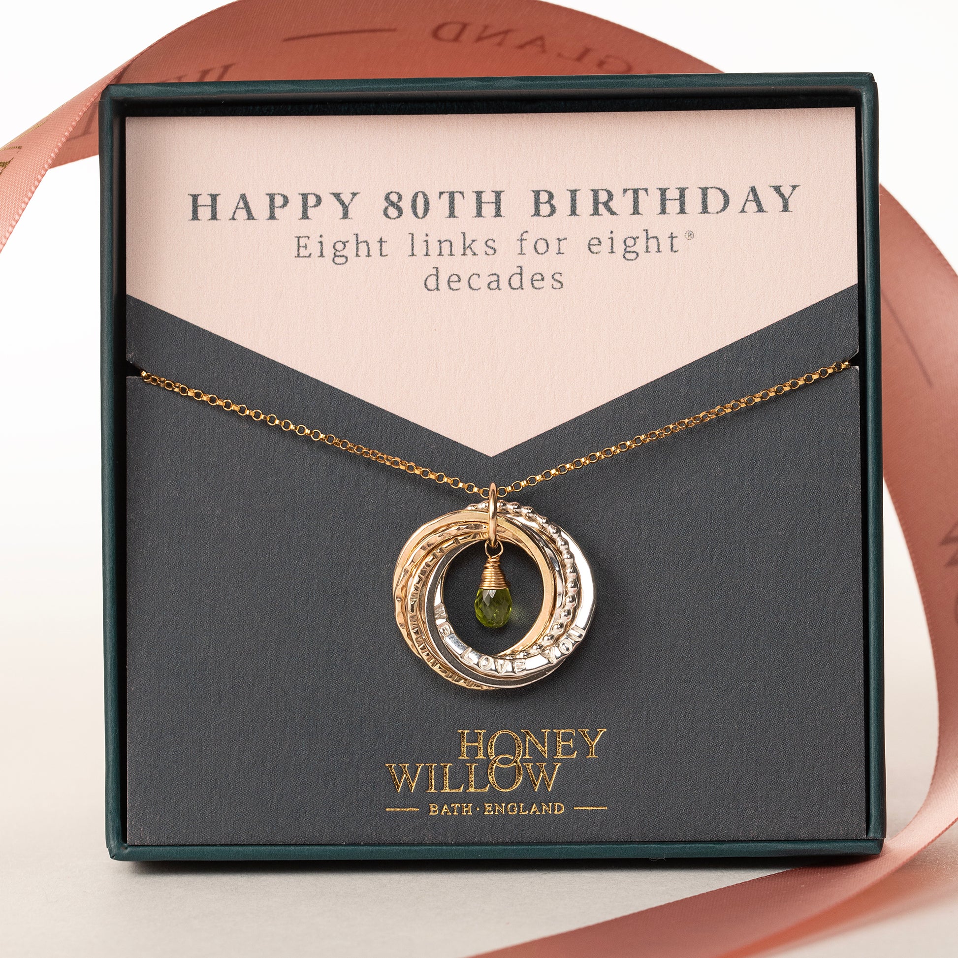 80th birthday necklace