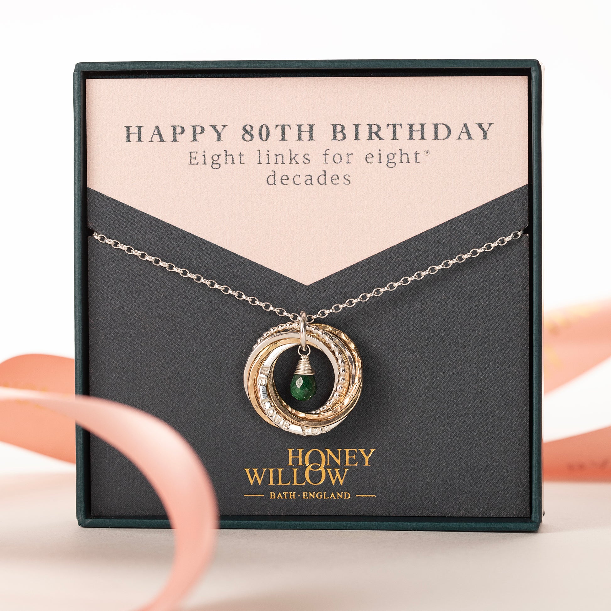 80th birthday necklace