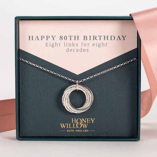 80th birthday necklace