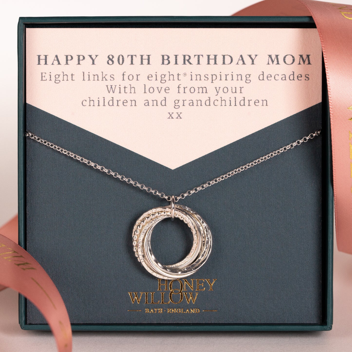 80th birthday necklace