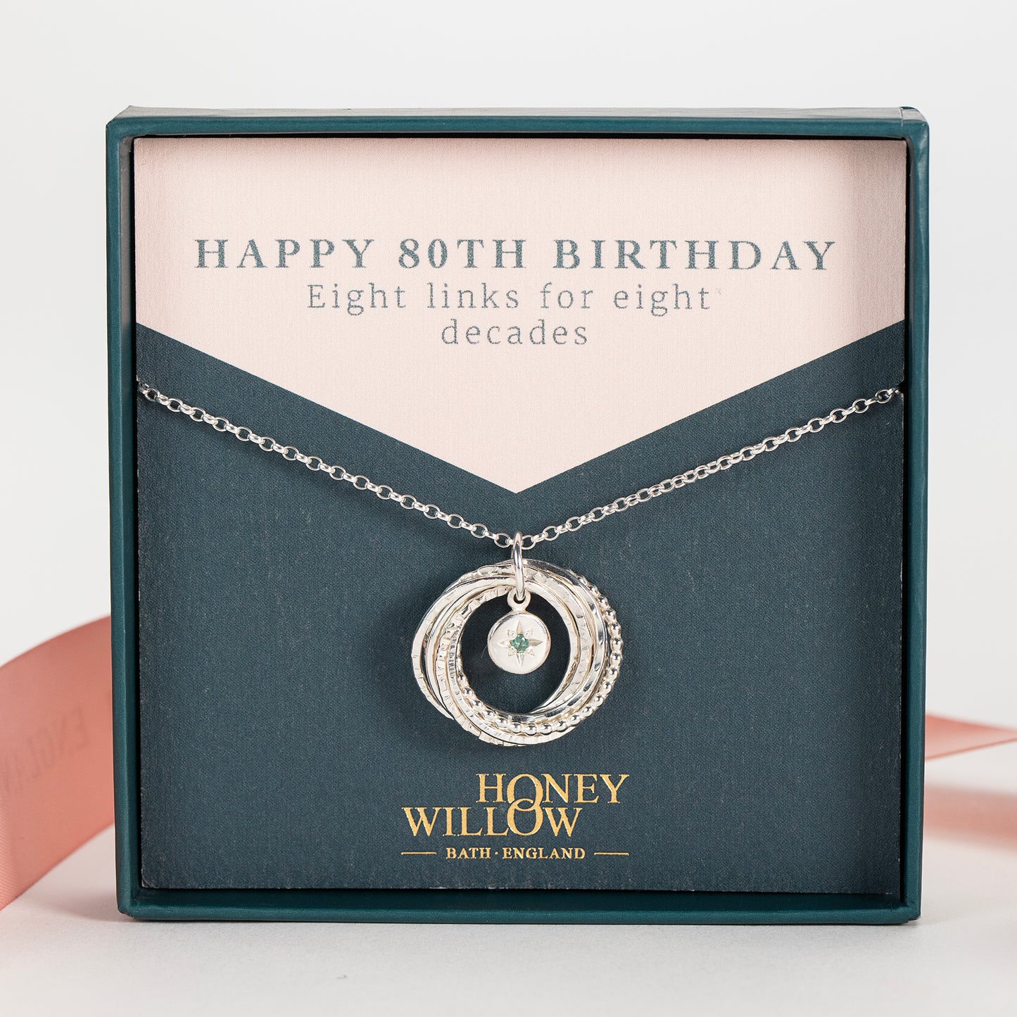 80th birthday birthstone necklace