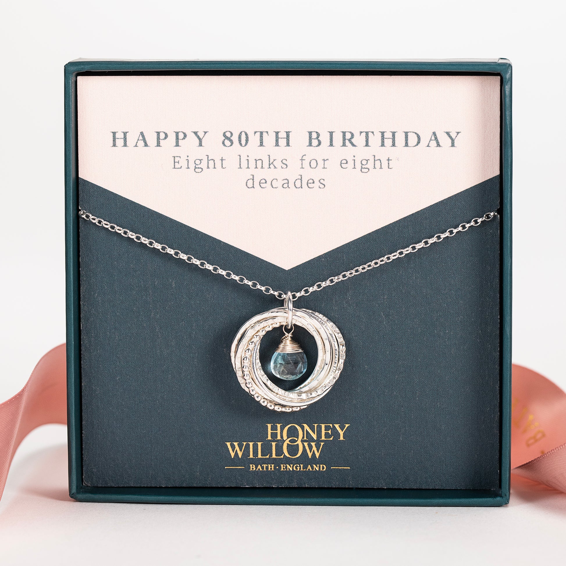 80th birthday birthstone necklace