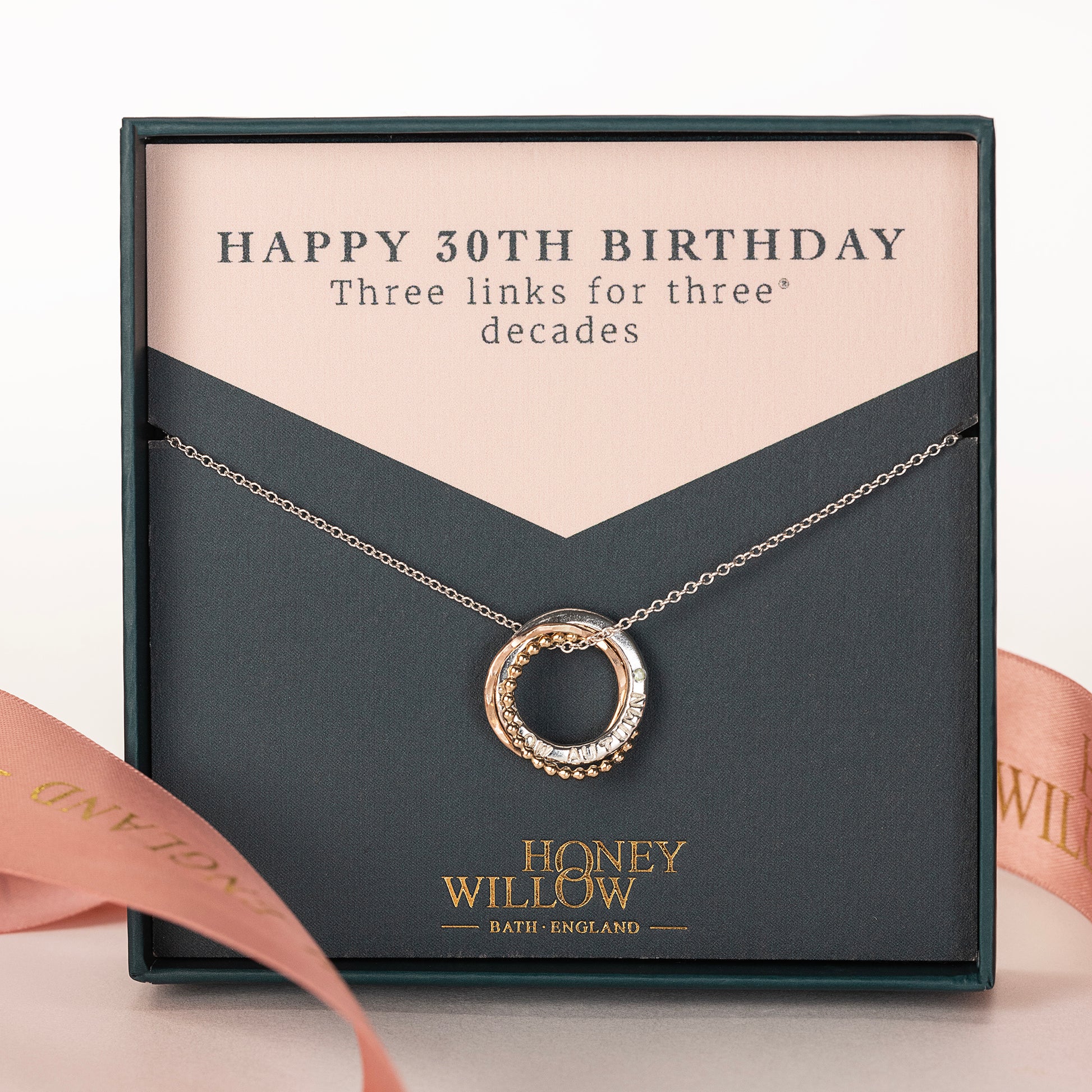 personalised 30th birthday necklace