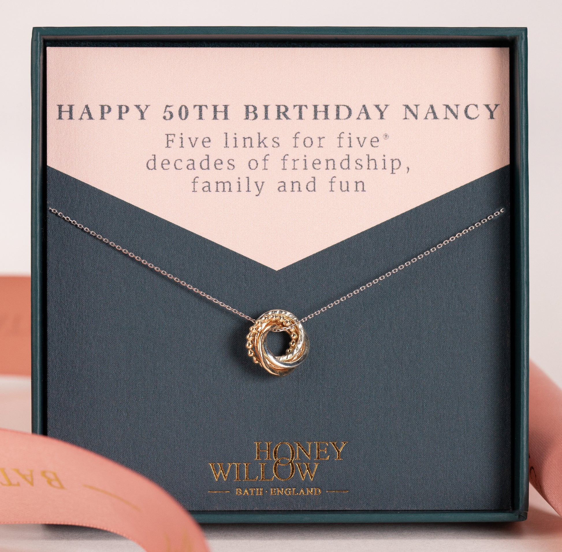 50th birthday necklace