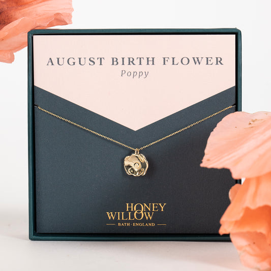 august birth flower necklace