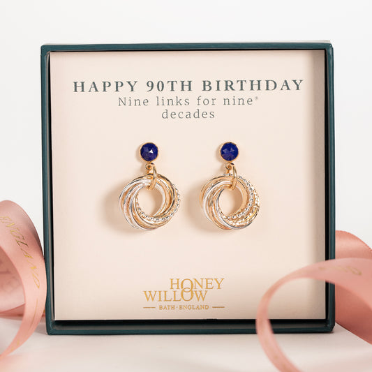 90th birthday earrings