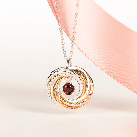 90th birthday birthstone necklace