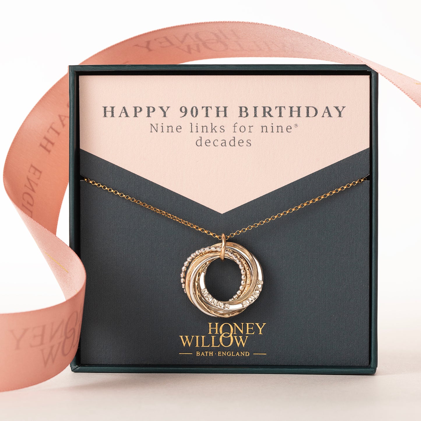 personalised 90th birthday necklace