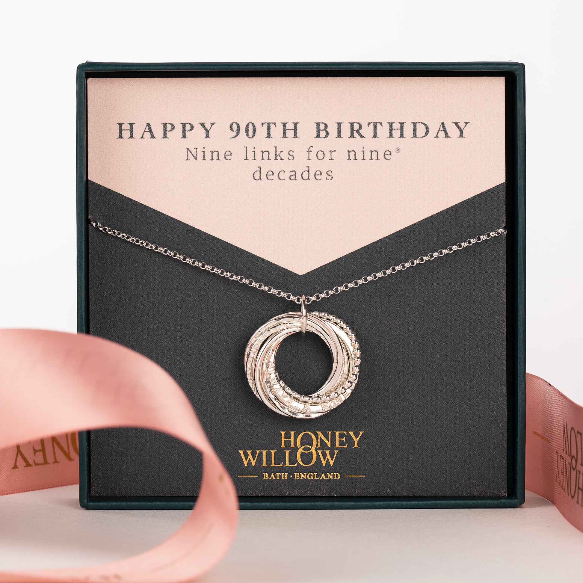 personalised 90th birthday necklace
