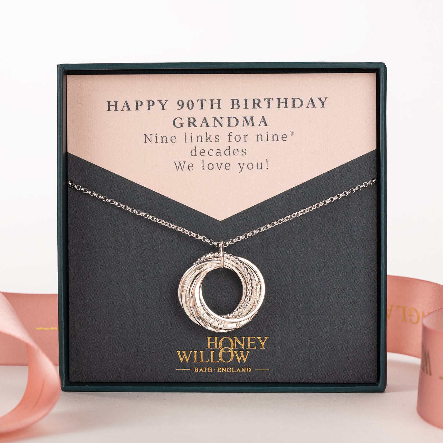 personalised 90th birthday necklace