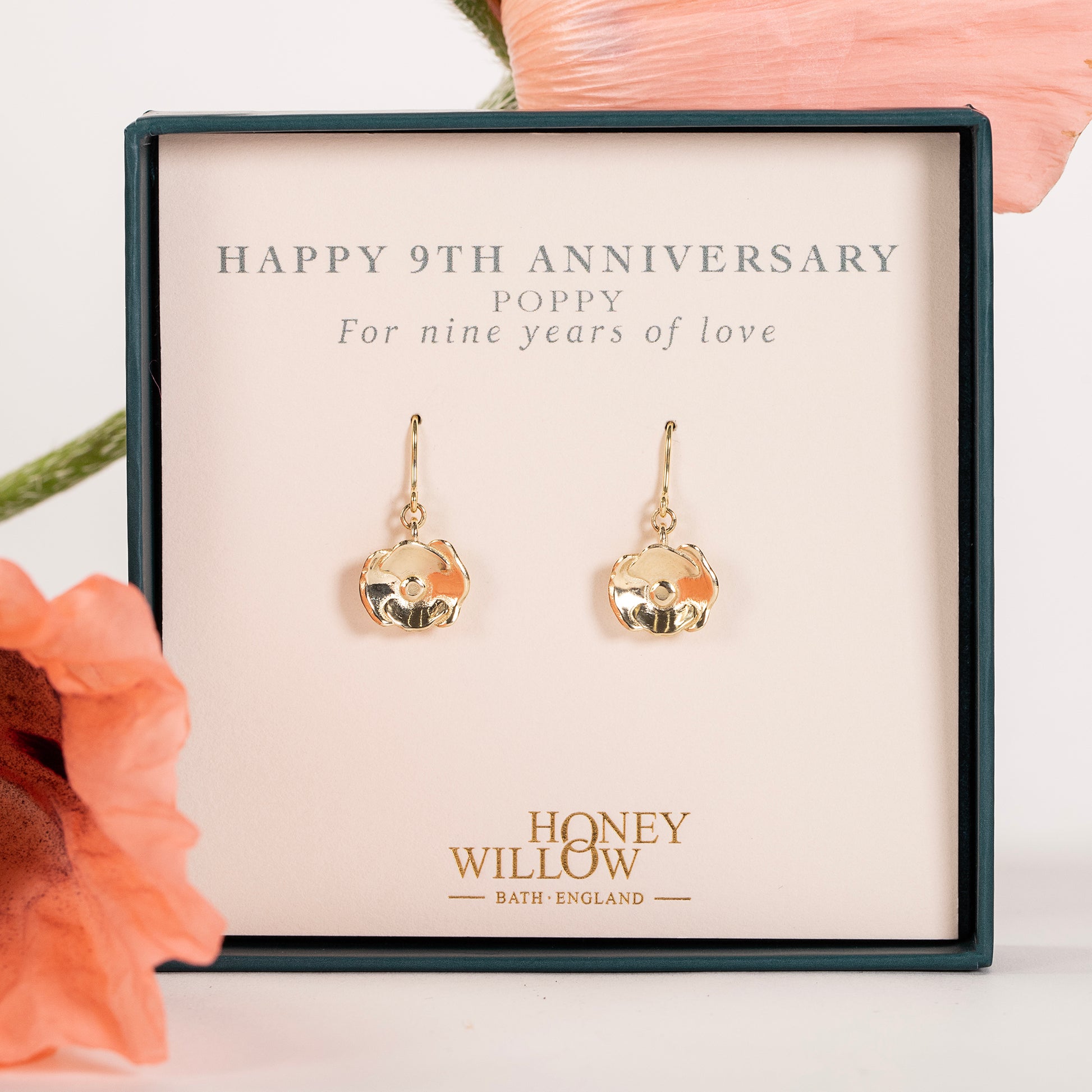 9th anniversary earrings