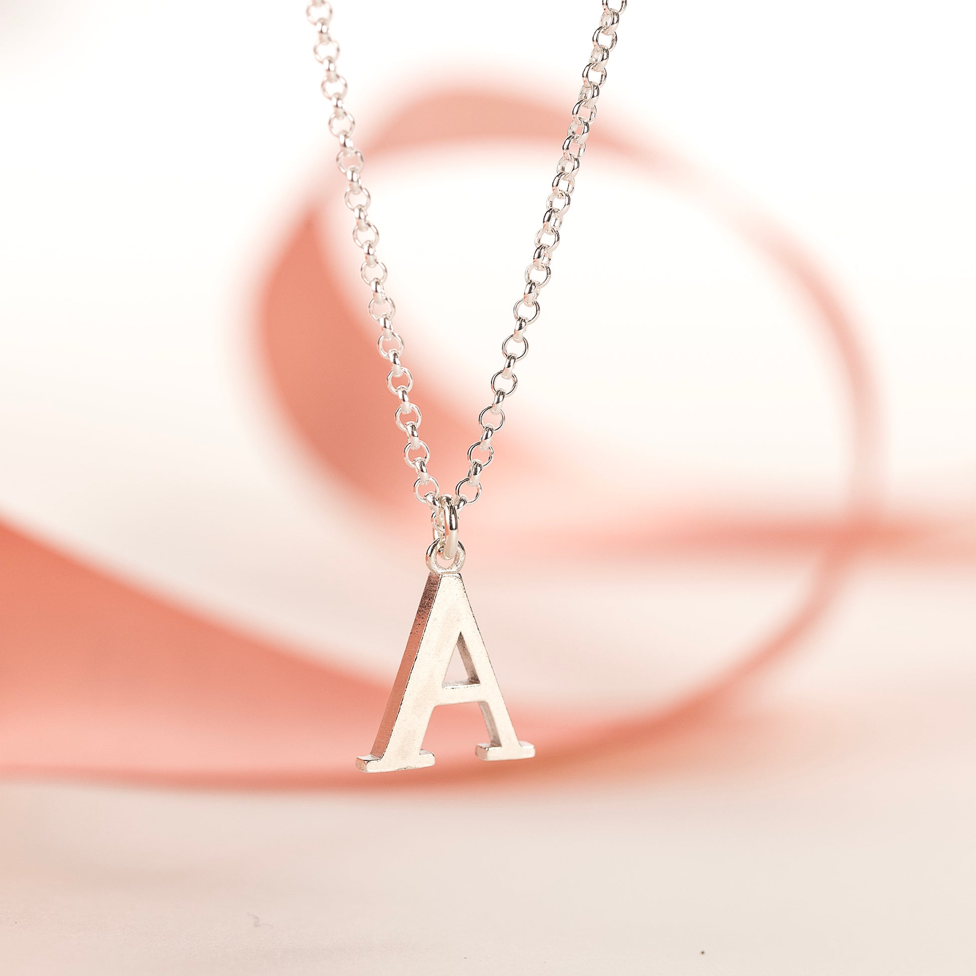 A Initial Charm Necklace - Silver