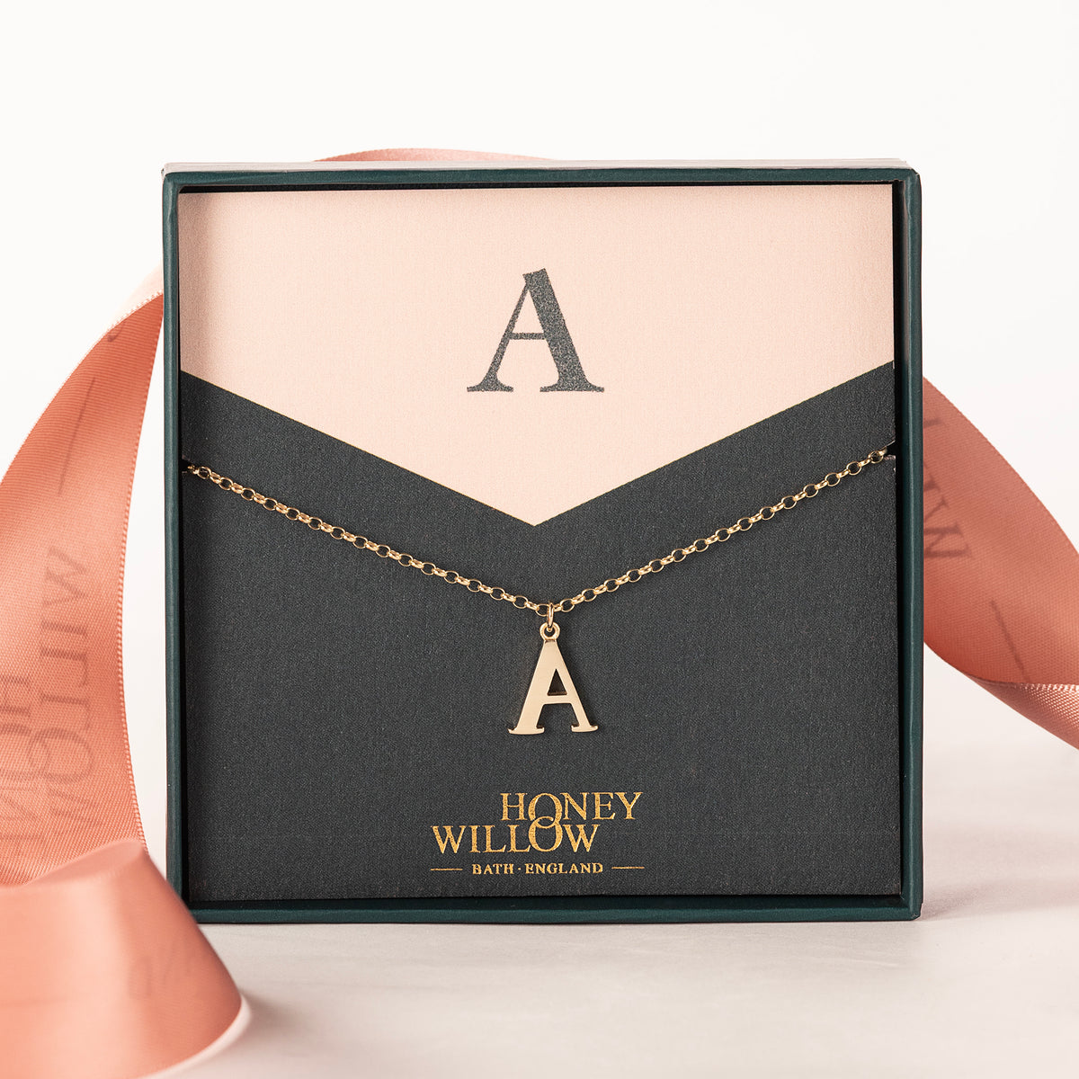 A Initial Letter Necklace - 9kt Gold