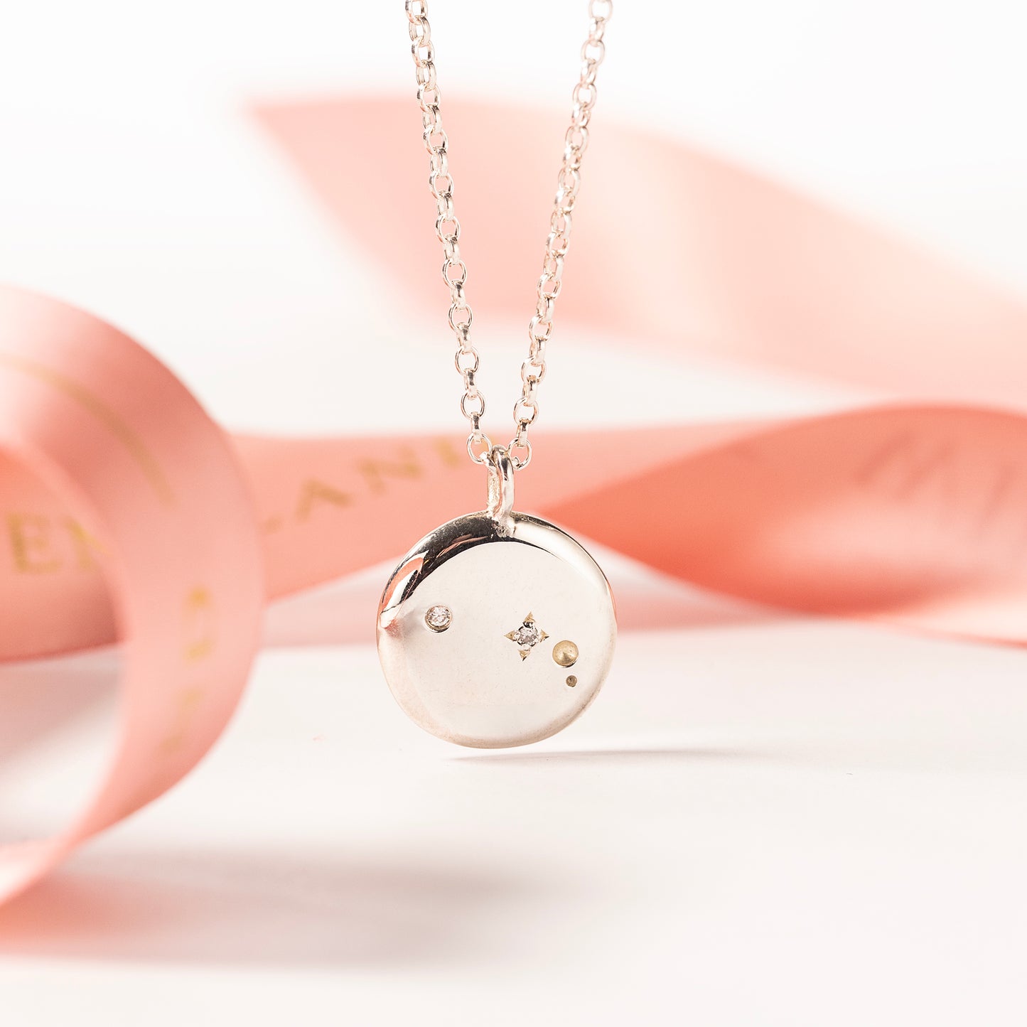 Aries Constellation Necklace - Lab Grown Diamonds & Silver