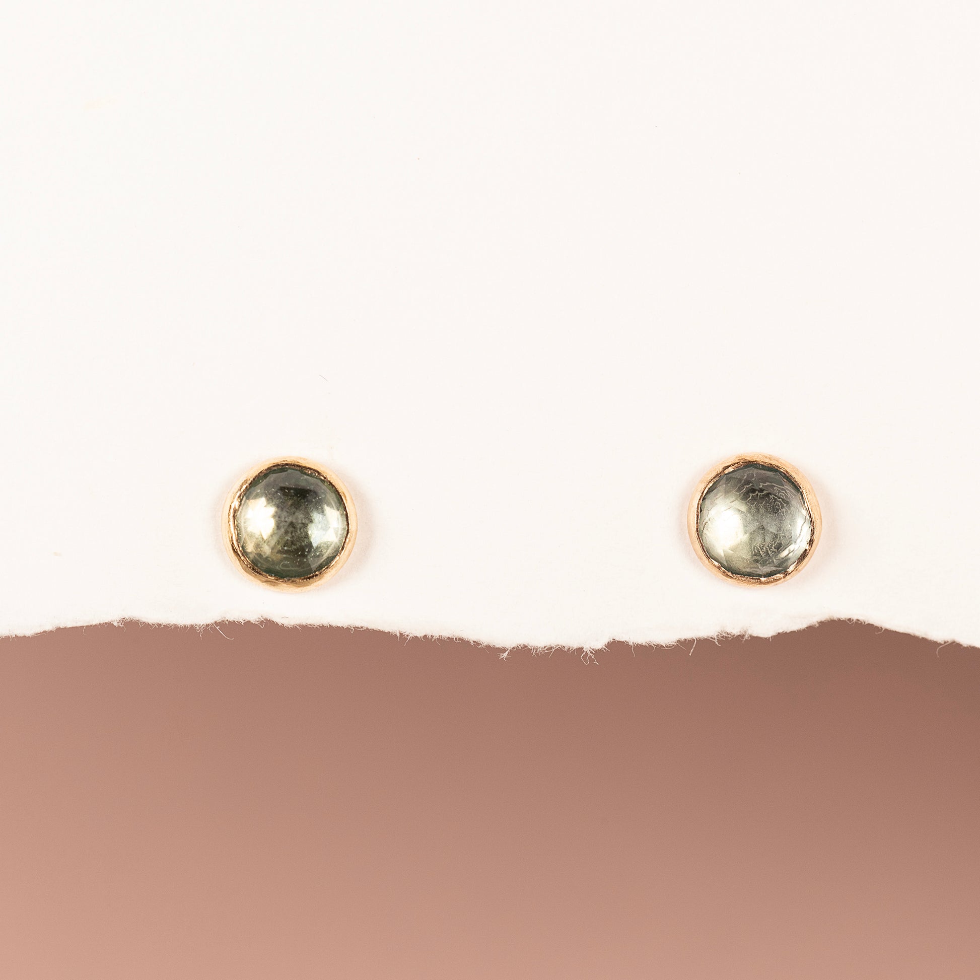 Blue Topaz Stud Earrings - Loyalty - Silver & Gold