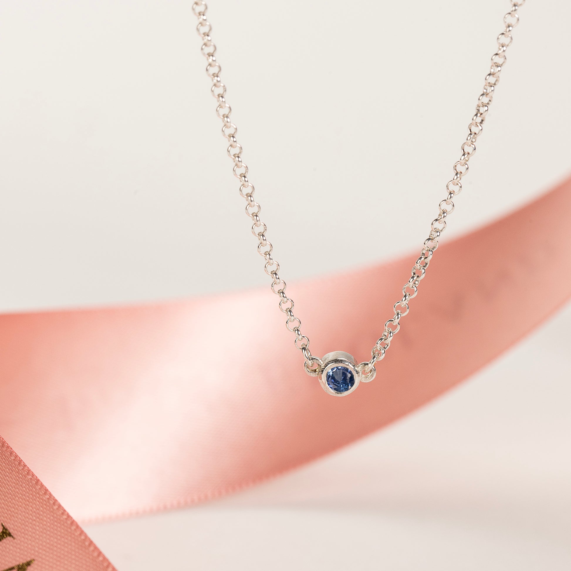 single sapphire necklace
