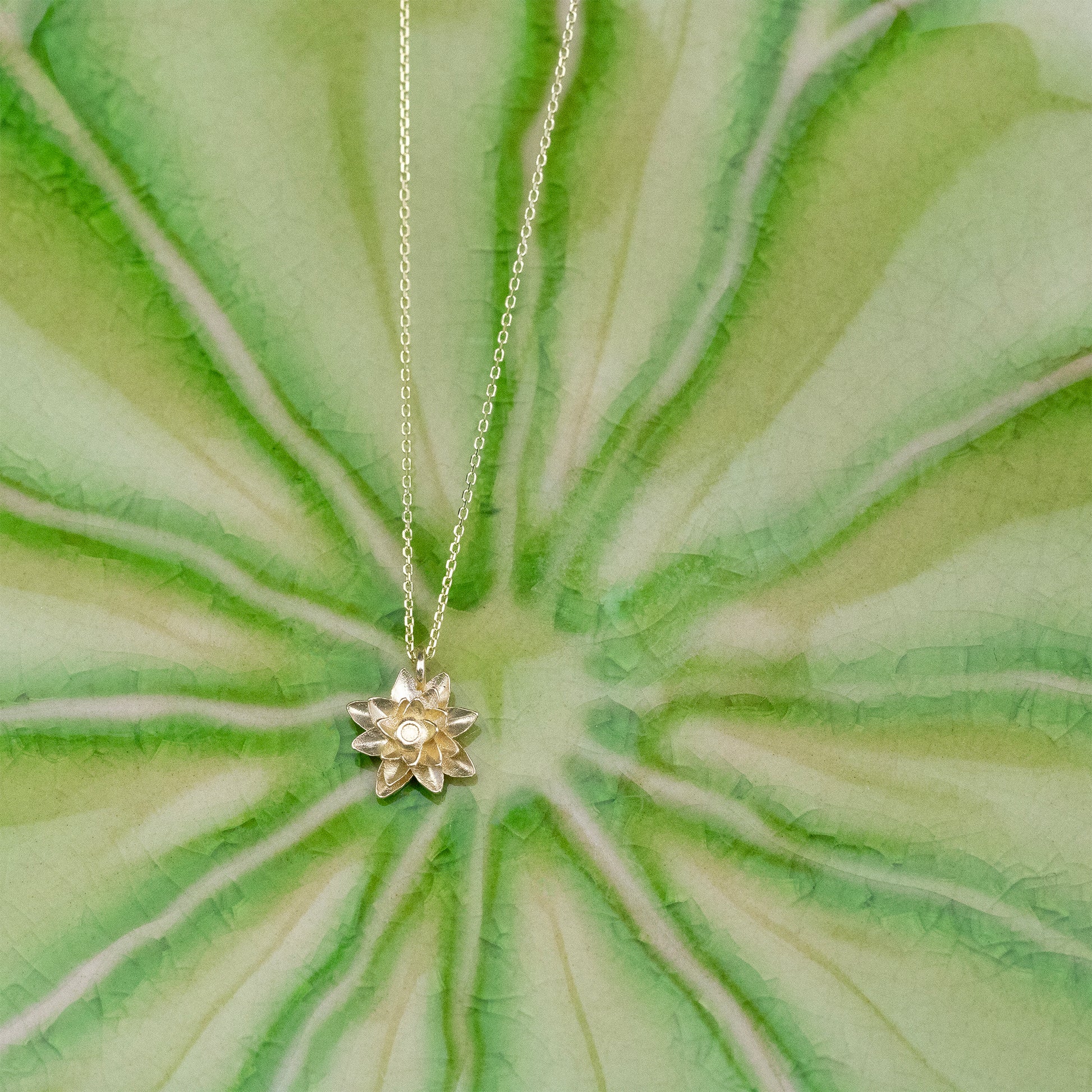 water lily necklace