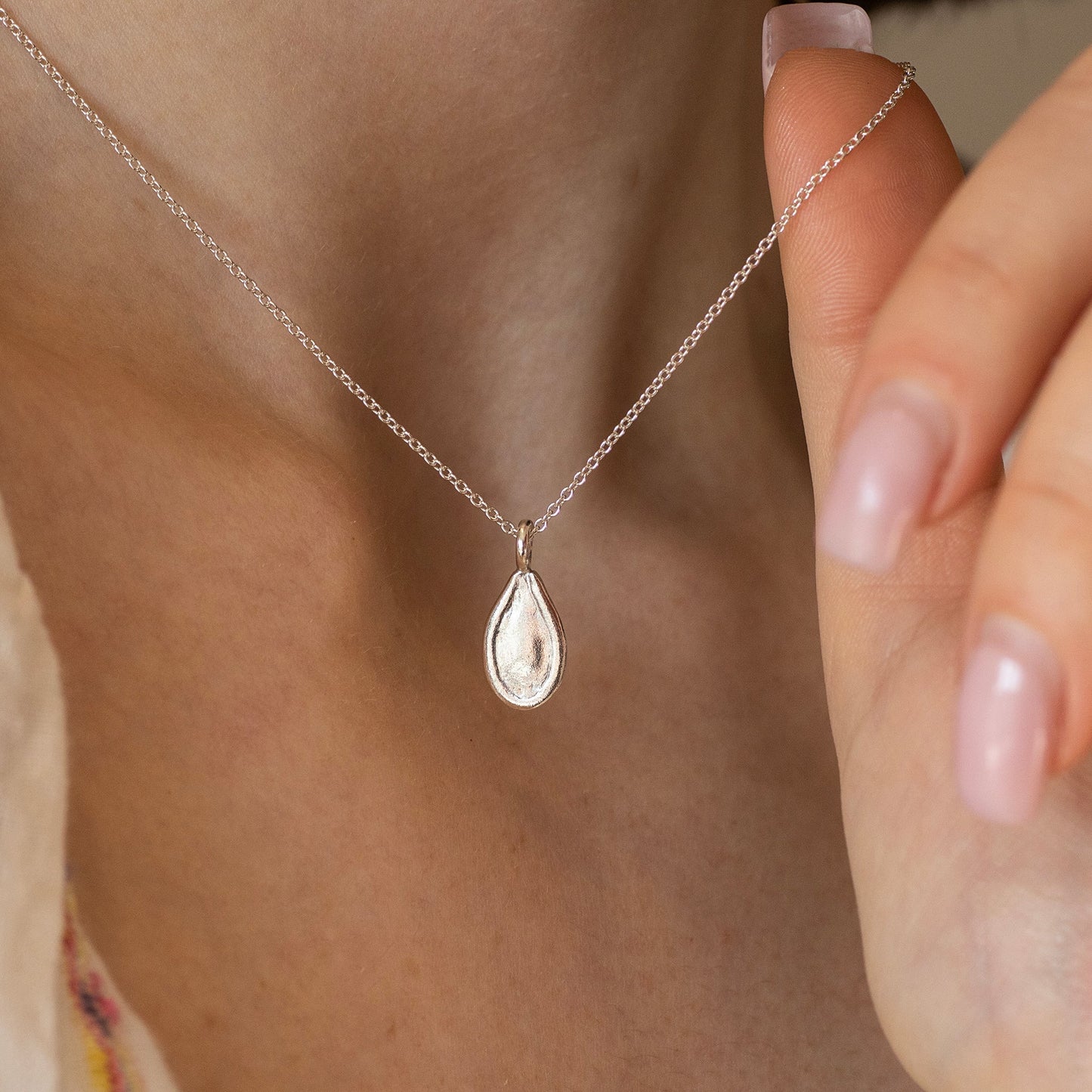 Good Luck At University Gift - Silver Seed Necklace
