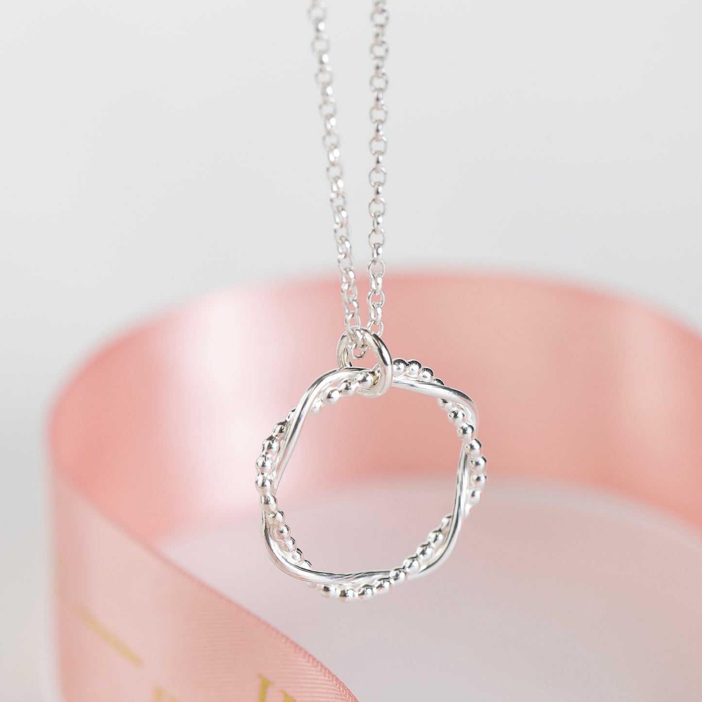 Entwined Halo Necklace - Silver - Linked for a Lifetime