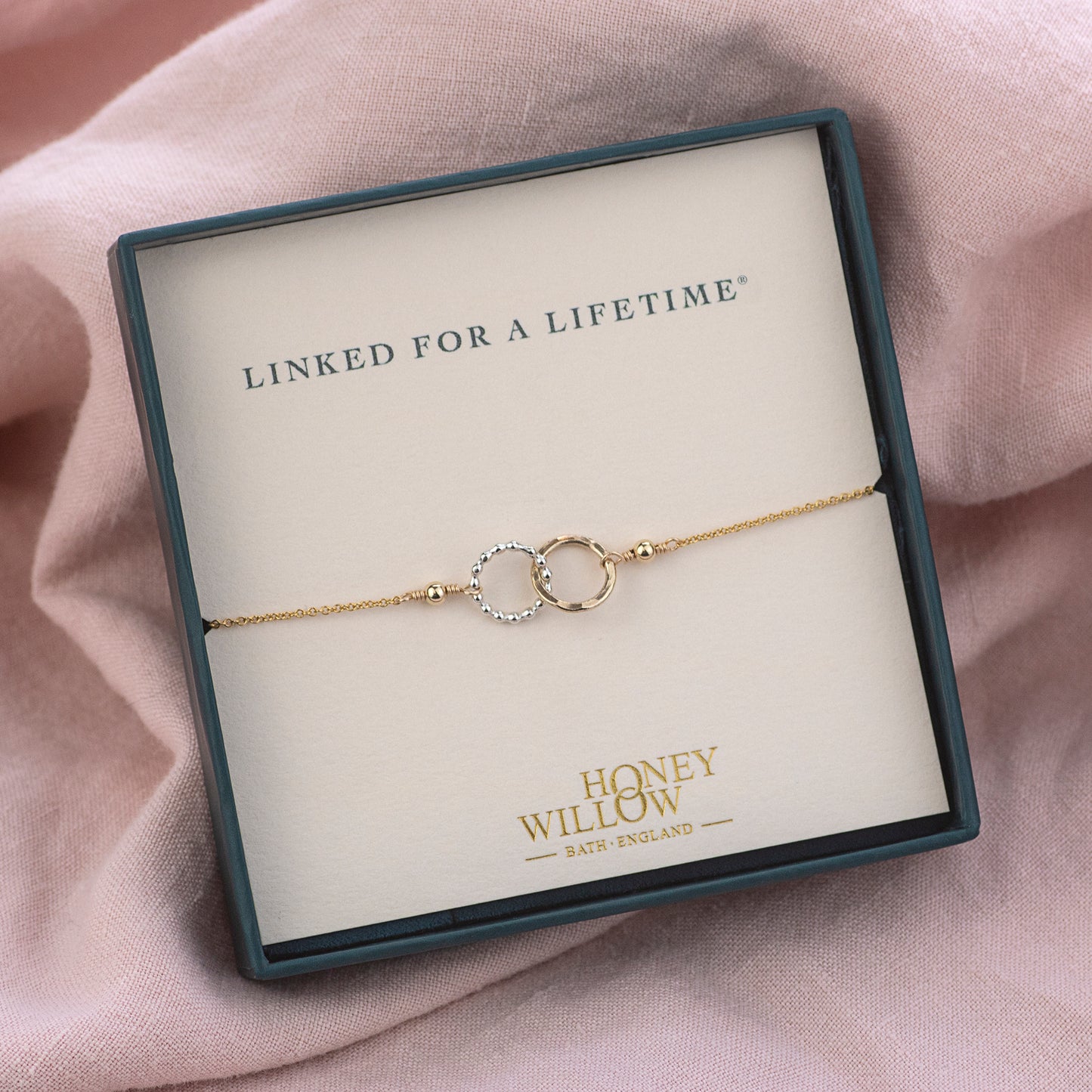 Love Link Bracelet - Linked for a Lifetime - Silver & Gold