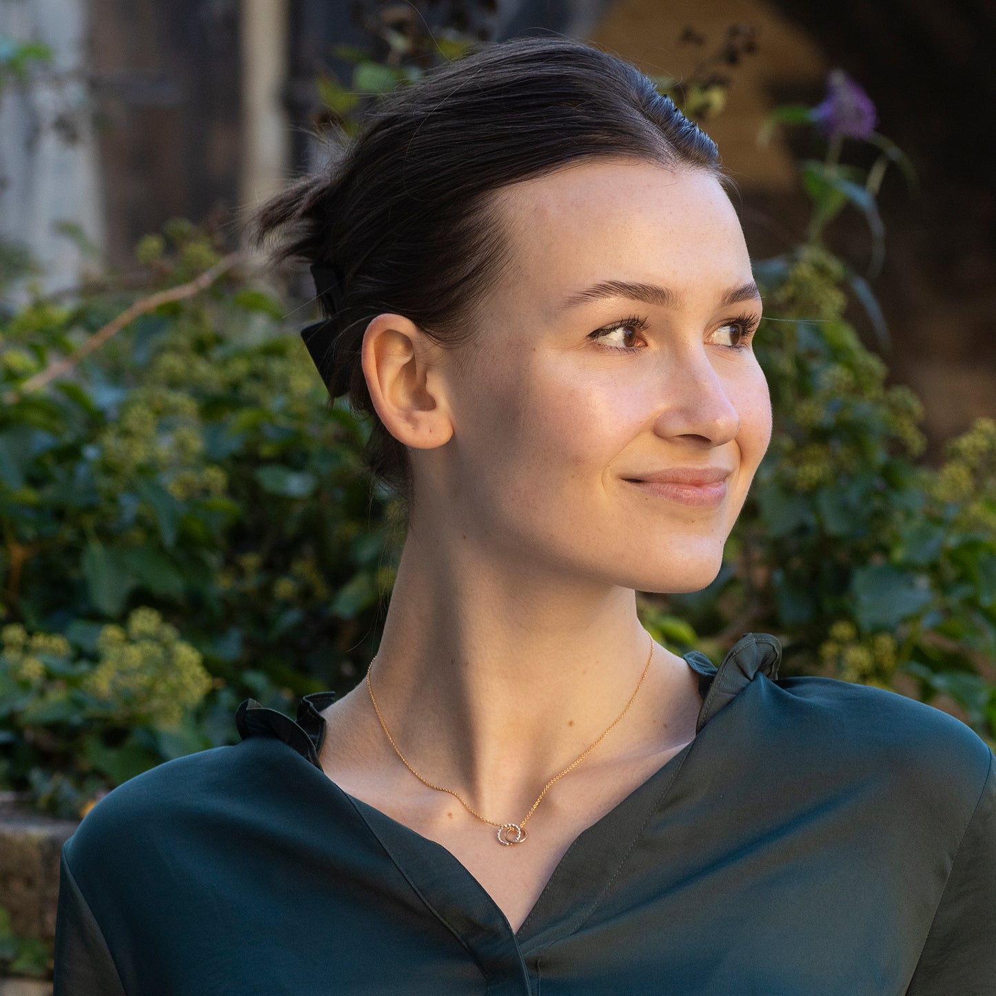 Christmas Gift for Sister - Silver & Gold Love Knot Necklace