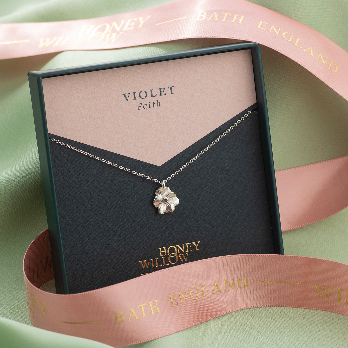 Violet Birthstone Necklace - Silver