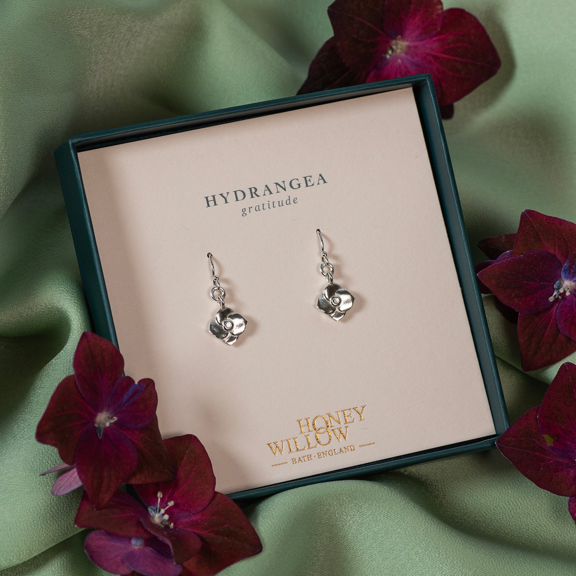 Hydrangea Earrings - Silver
