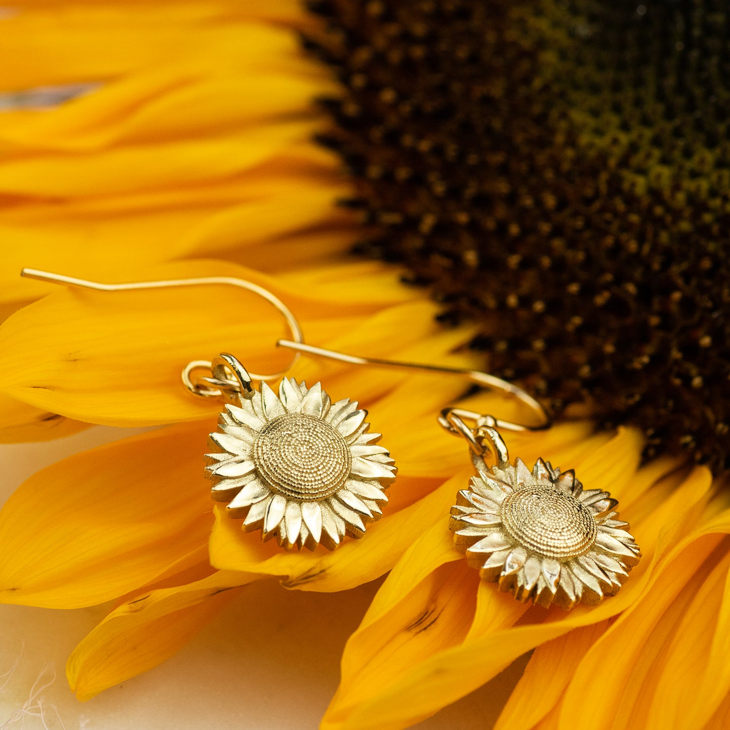 sunflower earrings