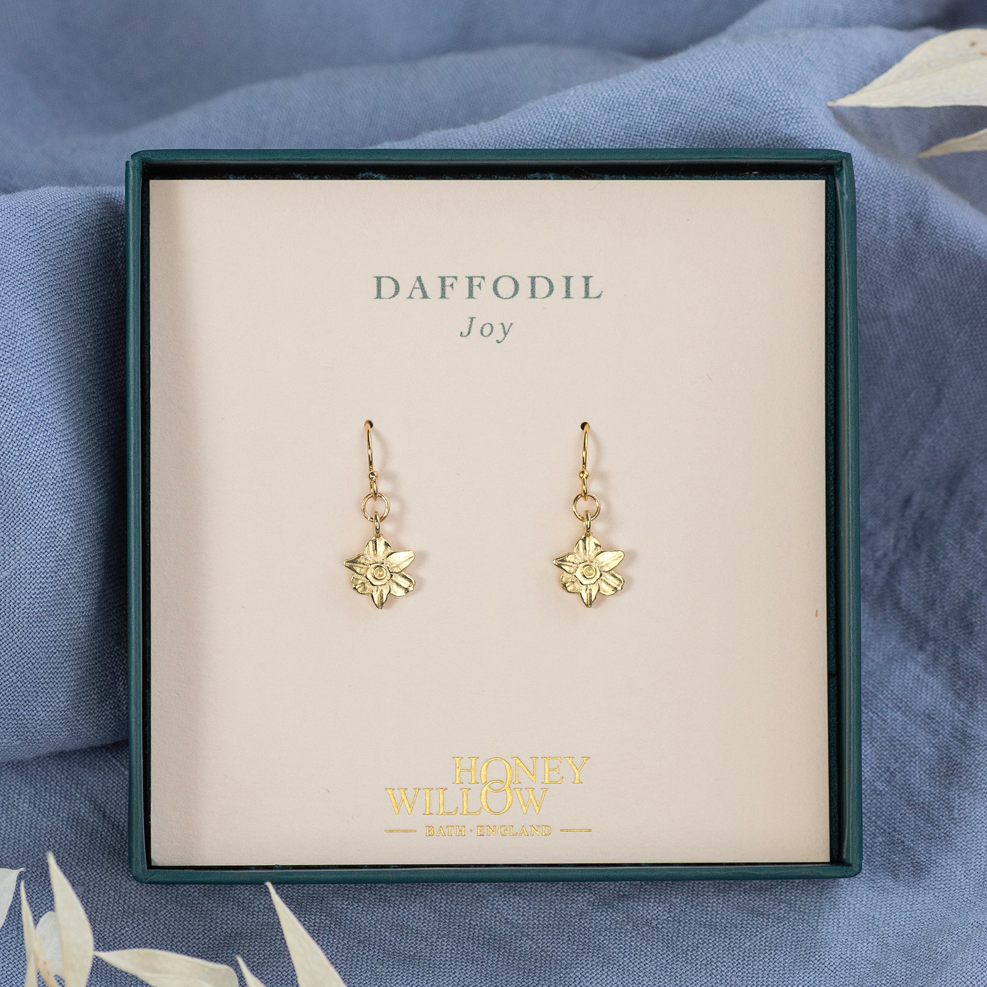 Daffodil Flower Earrings - Joy - 9kt Gold