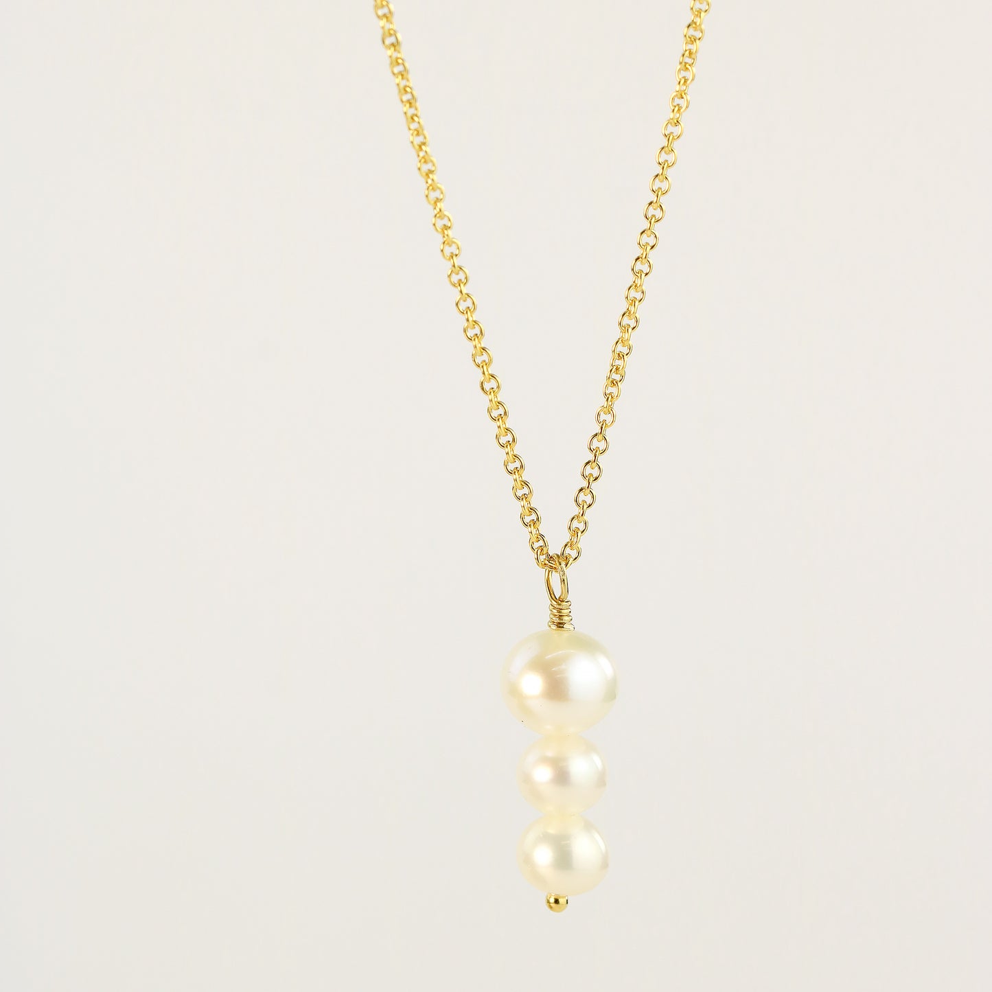 30th Birthday Pearl Necklace - Silver & Gold