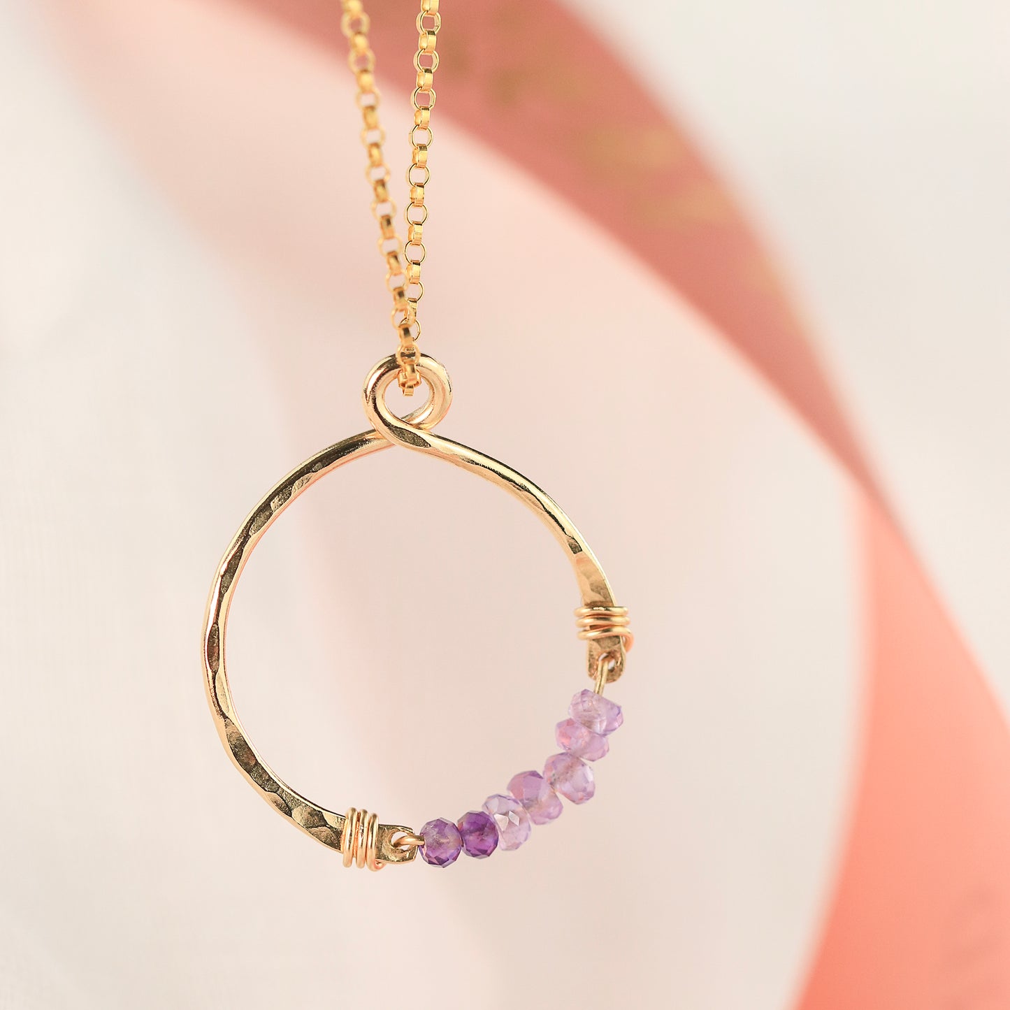 Gift for Daughter - Infinity Necklace with Birthstone - Silver & Gold