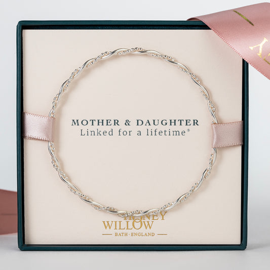 Mother Daughter Bangle - Entwined Bangle - Linked for a Lifetime