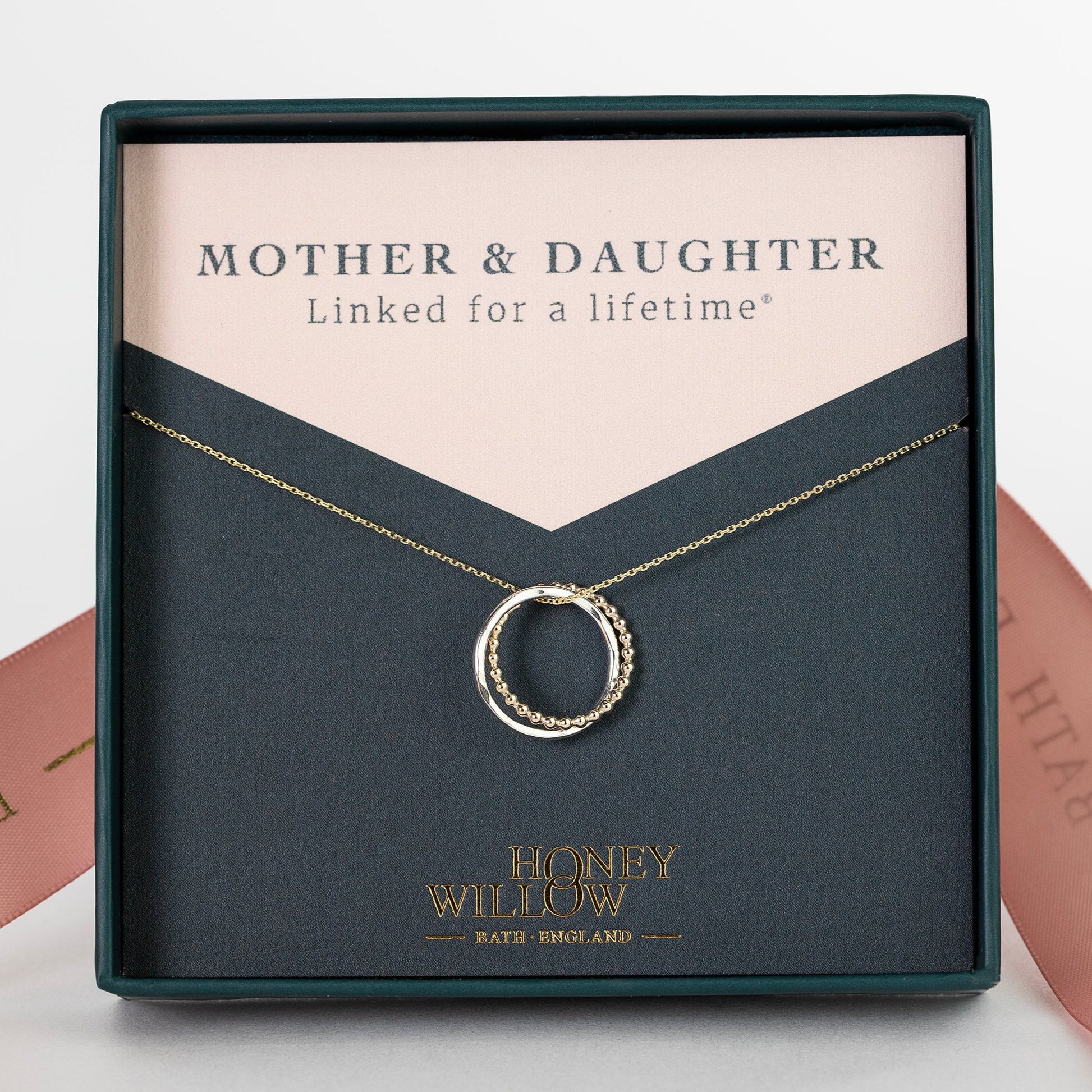 Mother & Daughter necklace 9kt gold