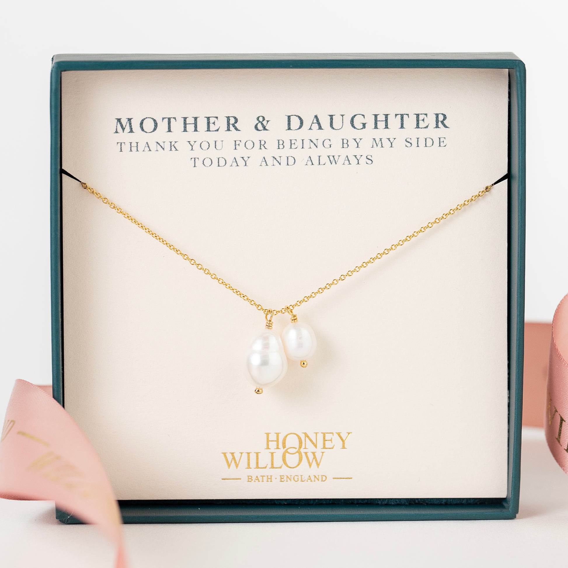 Mother of the Bride Gift - Mother Daughter Pearl Necklace
