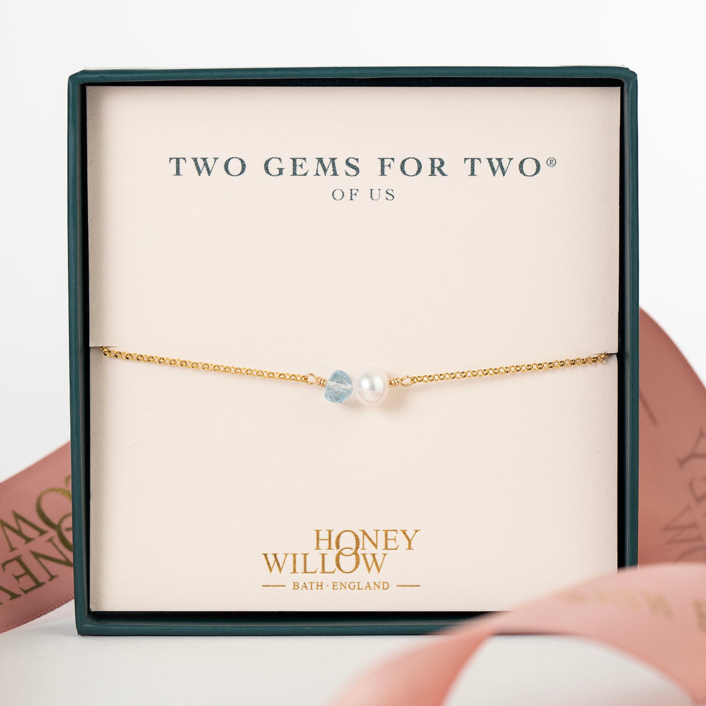 Double Gem Bracelet - Two Gems for Two Loved Ones