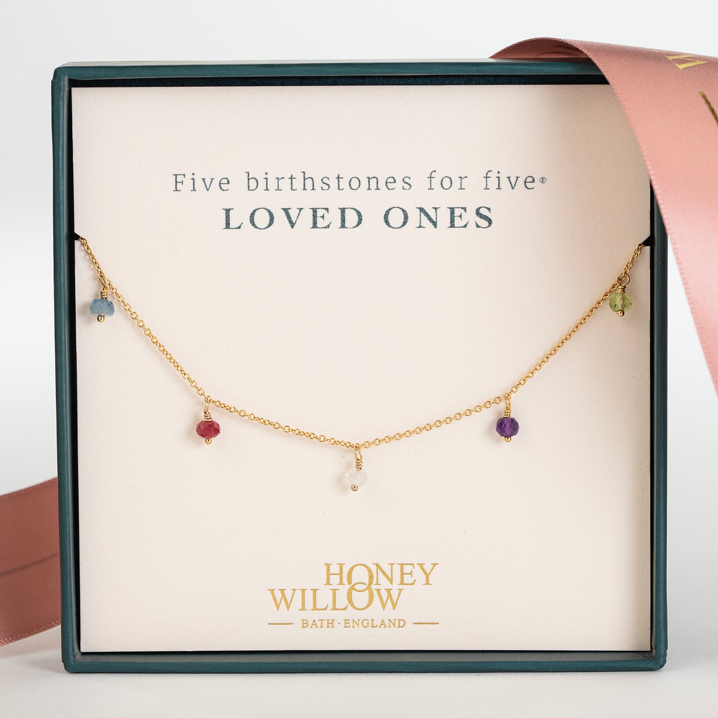 Delicate Family Birthstone Choker Necklace - Birthstones for Loved Ones - Silver & Gold