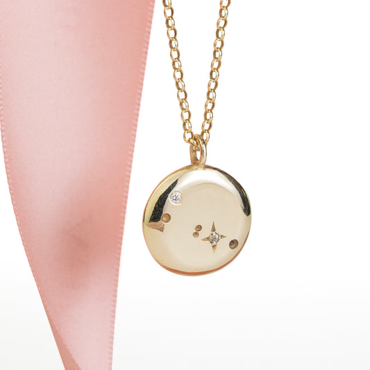 Taurus Constellation Necklace - Lab-Grown Diamonds & 9kt Gold