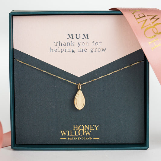 Thank You Gift for Mum - 9kt Gold Seed Necklace